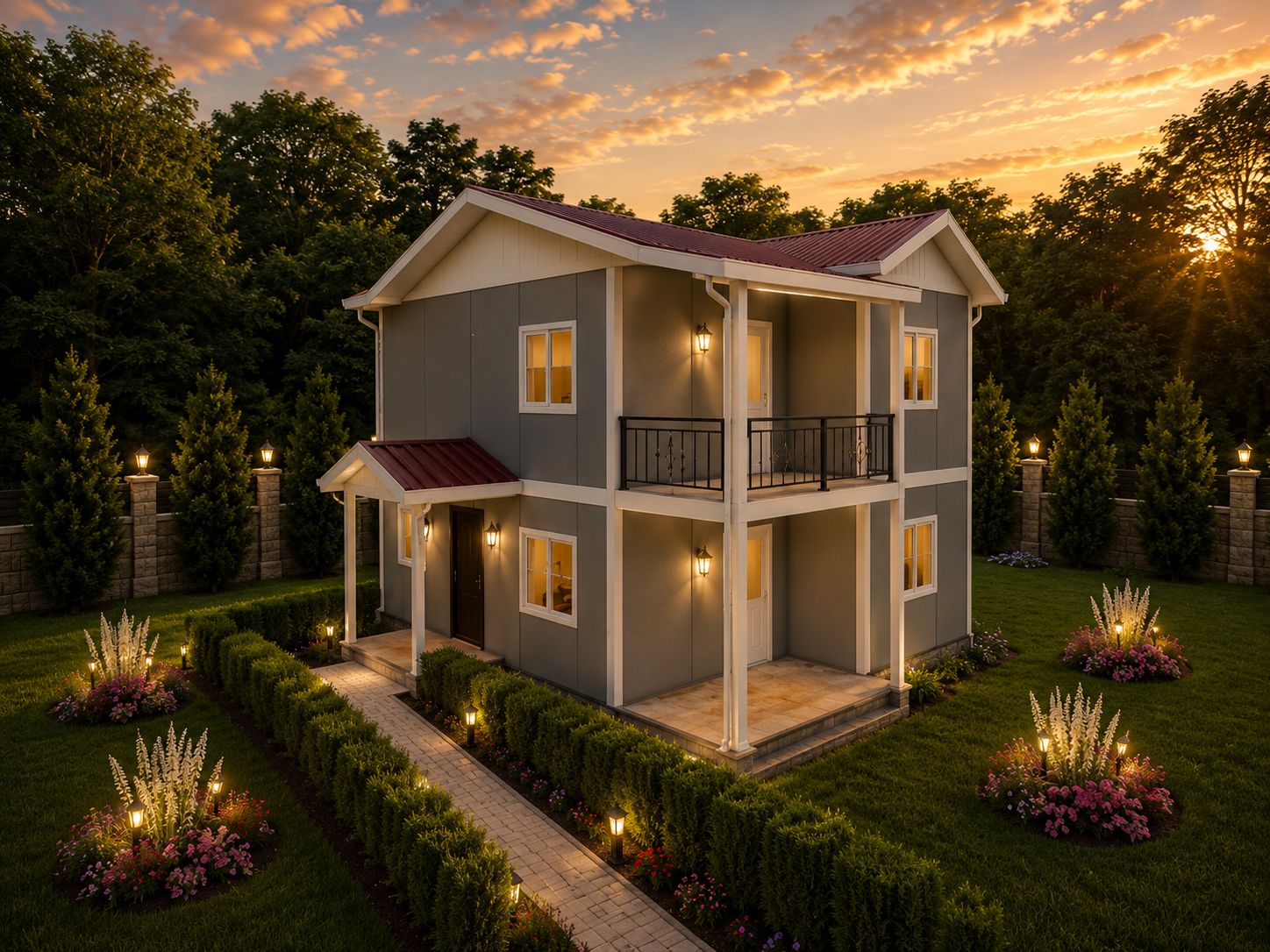 115m² İki Katlı Prefabrik Ev